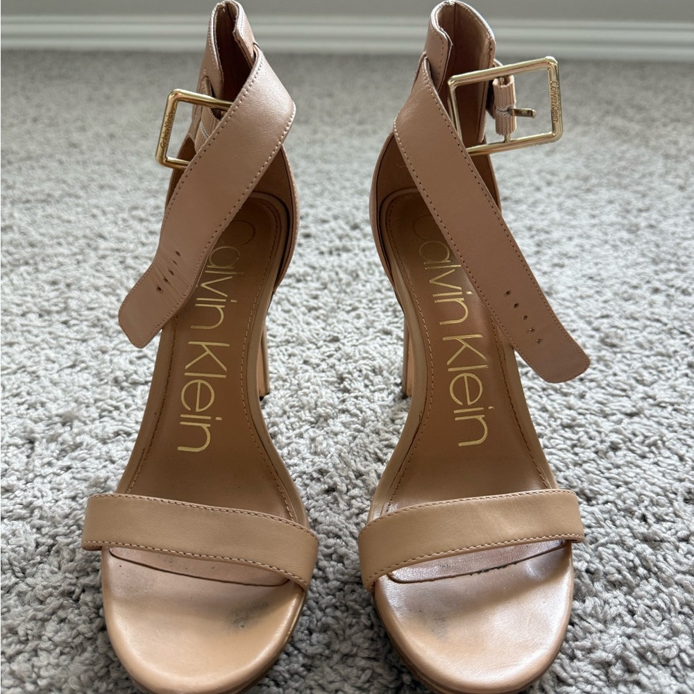 Calvin Klein Women's Nude Heeled Sandals